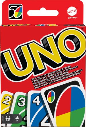 Mattel Games UNO Card Game in Travel & Storage Tin for Kid, Adult & Family Nights & Parties, Color Blind Accessible & Customizable Deck